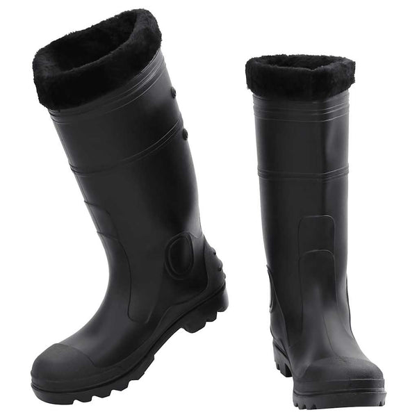 Gummistiefel mit Herausnehmbarem Innenfutter Schwarz Gr. 43 PVC