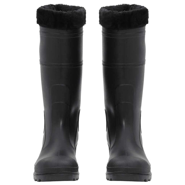 Gummistiefel mit Herausnehmbarem Innenfutter Schwarz Gr. 43 PVC