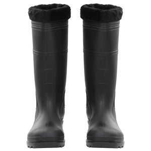 Gummistiefel mit Herausnehmbarem Innenfutter Schwarz Gr. 44 PVC