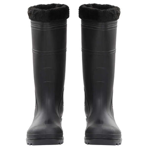 Gummistiefel mit Herausnehmbarem Innenfutter Schwarz Gr. 46 PVC