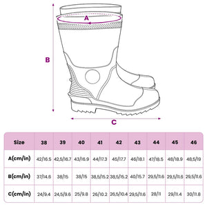 Gummistiefel Schwarz Größe 39 PVC