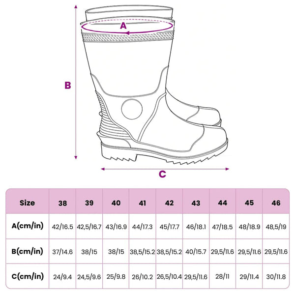 Gummistiefel Schwarz Größe 46 PVC