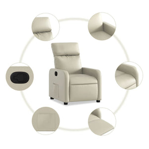Relaxliege Creme Kunstleder