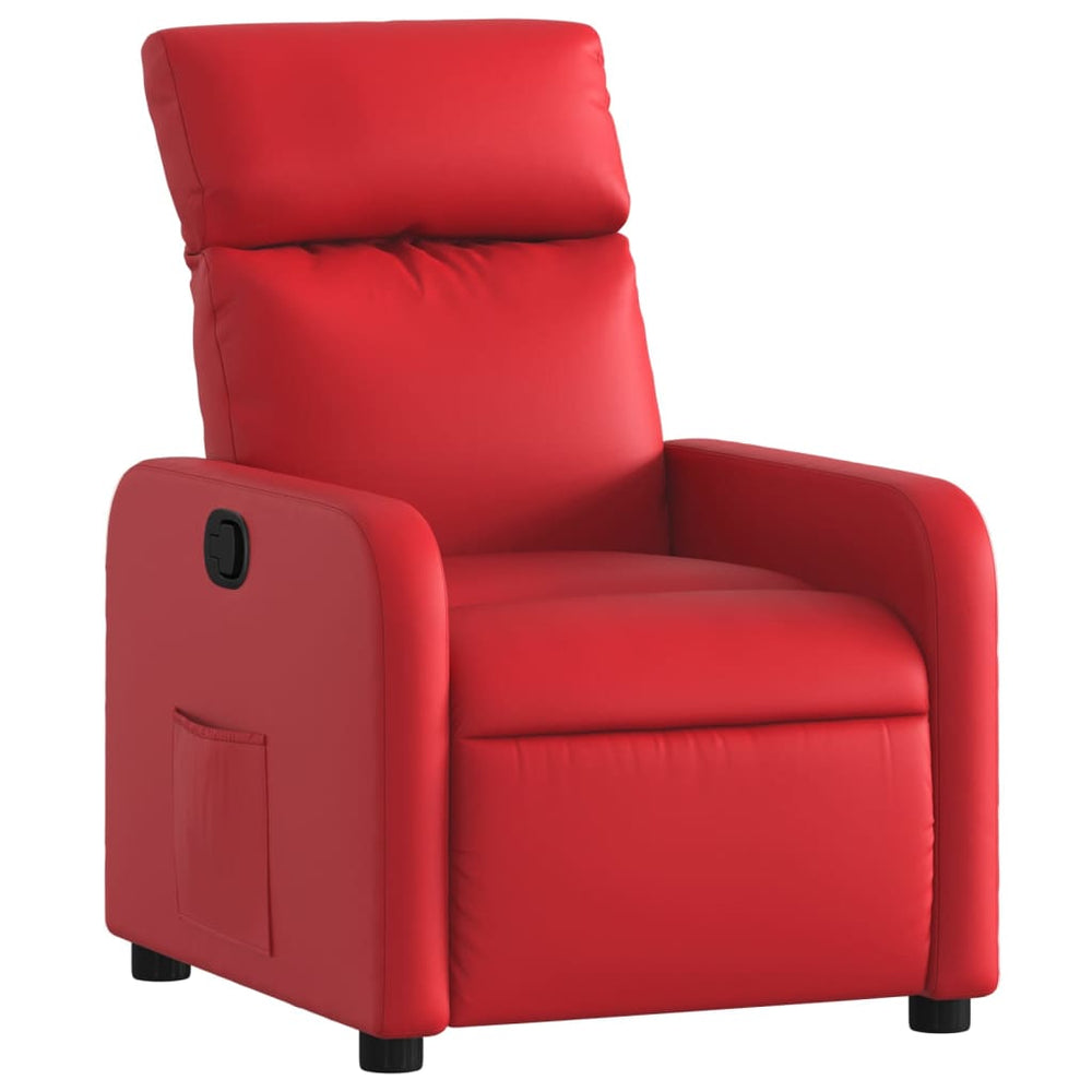 Relaxliege Rot Kunstleder
