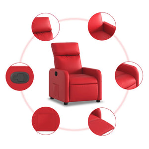 Relaxliege Rot Kunstleder
