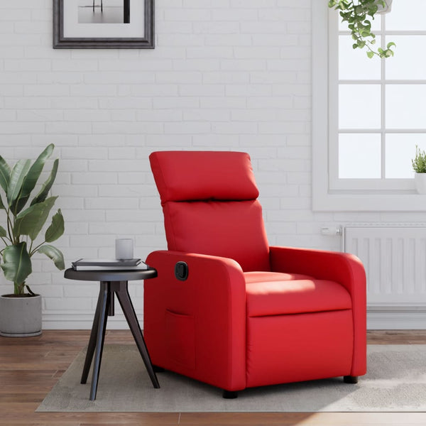 Relaxliege Rot Kunstleder