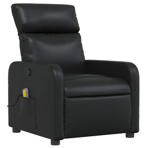 vidaXL Massage Chair Black Faux Leather