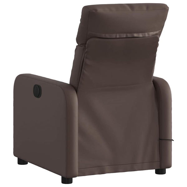Massagesessel Braun Kunstleder Relaxsessel