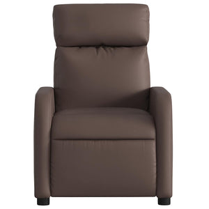 Massagesessel Braun Kunstleder Relaxsessel