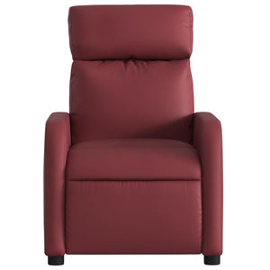 Massagesessel Weinrot Kunstleder Relaxsessel
