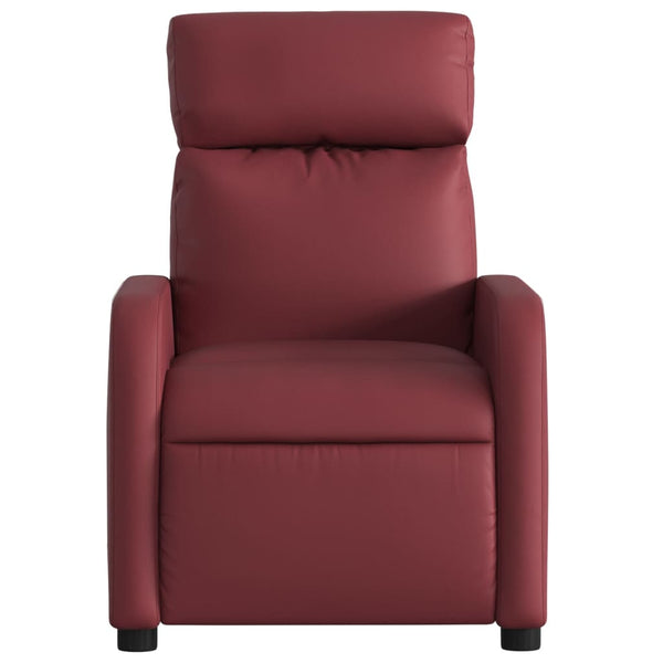 Massagesessel Weinrot Kunstleder Relaxsessel