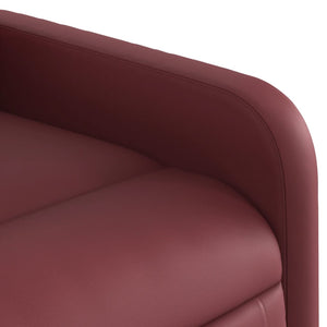 Massagesessel Weinrot Kunstleder Relaxsessel