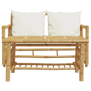 vidaXL Ensemble canapé de jardin 2 pcs avec coussins Bambou