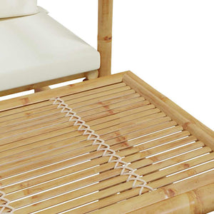vidaXL Ensemble canapé de jardin 2 pcs avec coussins Bambou