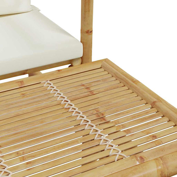vidaXL Ensemble canapé de jardin 2 pcs avec coussins Bambou