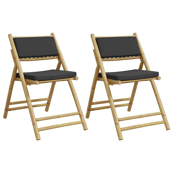 Klappbare Bistrostühle mit Kissen, 2er Set