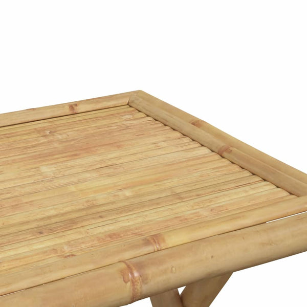 Klappbarer Gartentisch Bambus 45x45 cm