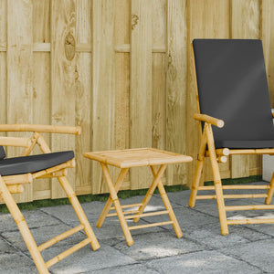 Klappbarer Gartentisch Bambus 45x45 cm