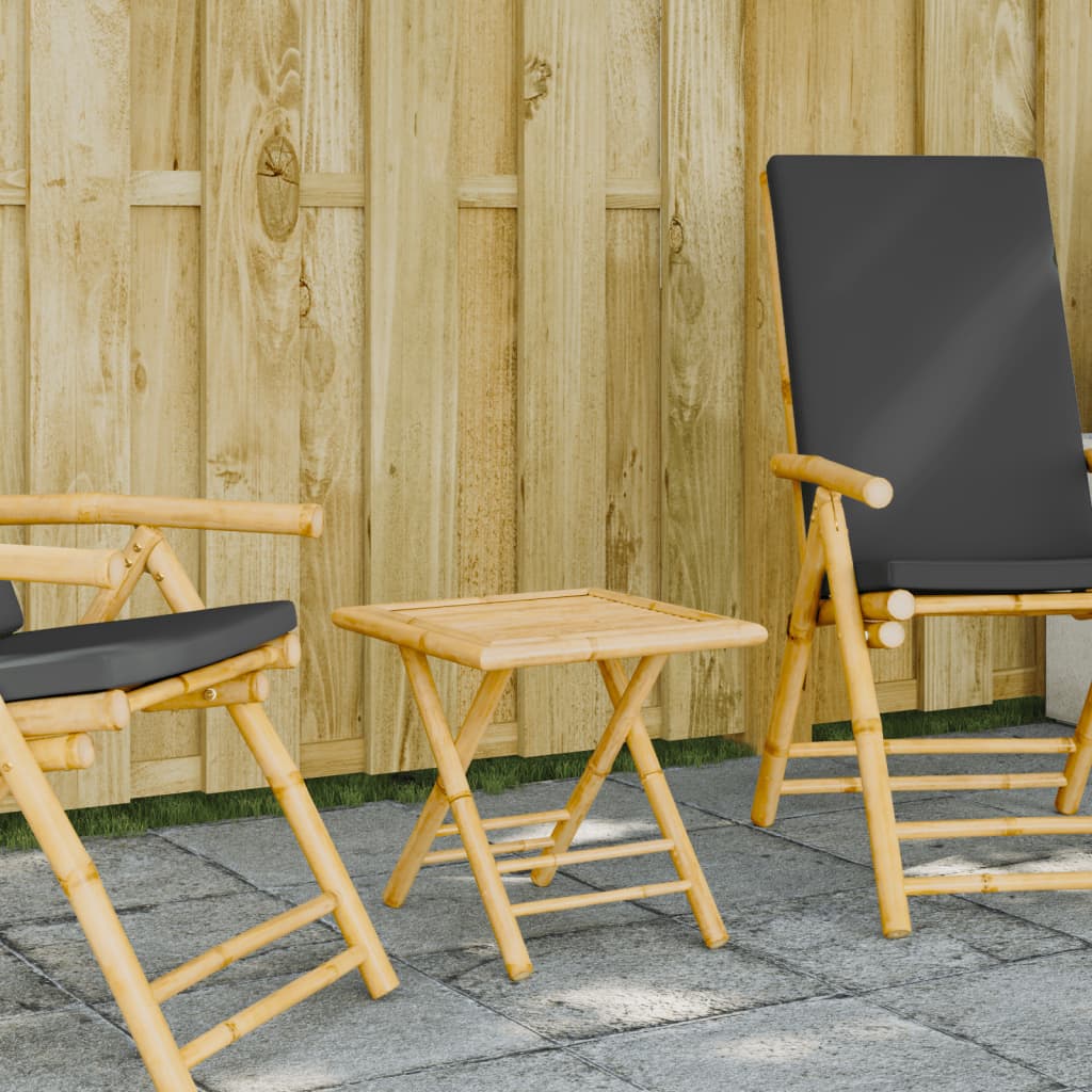 Klappbarer Gartentisch Bambus 45x45 cm