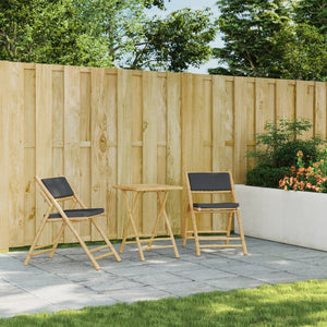 Klappbarer Gartentisch Bambus 55x55 cm