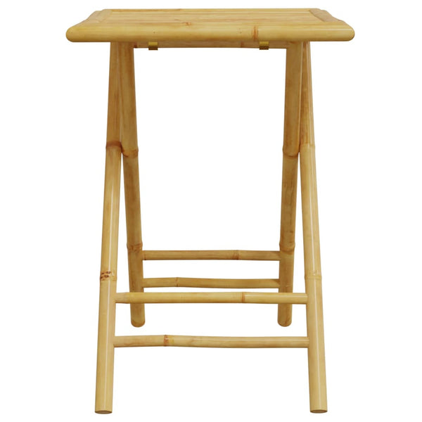 Klappbarer Gartentisch Bambus 55x55 cm