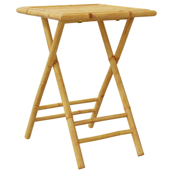 Klappbarer Gartentisch Bambus 55x55 cm