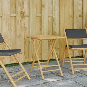 Klappbarer Gartentisch Bambus 55x55 cm