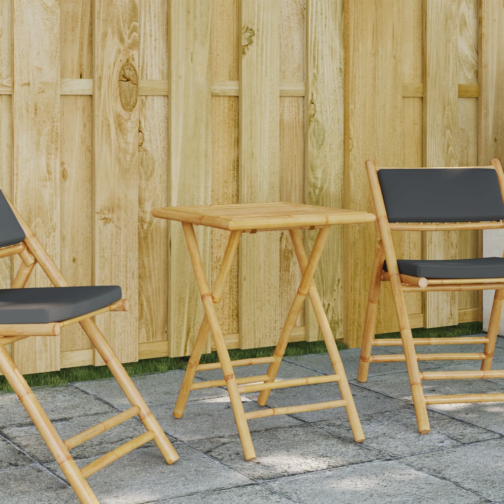 Klappbarer Gartentisch Bambus 55x55 cm