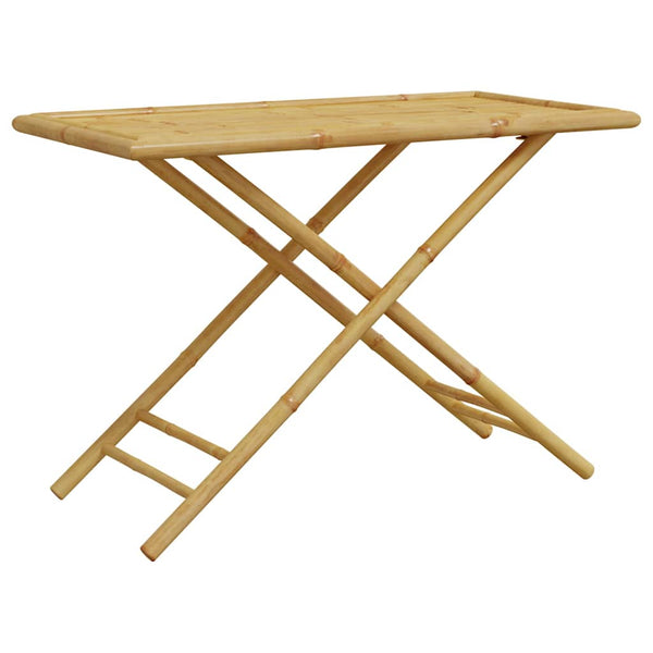 Klappbarer Gartentisch Bambus 110x55 cm