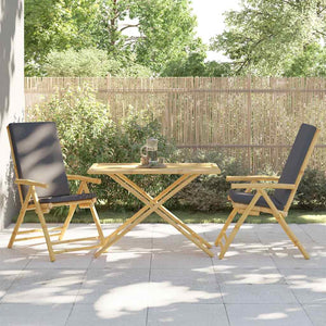 Klappbarer Gartentisch Bambus 110x55 cm