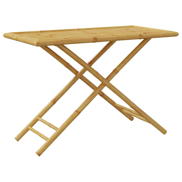 Klappbarer Gartentisch Bambus 110x55 cm