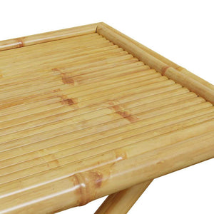 Klappbarer Gartentisch Bambus 110x55 cm