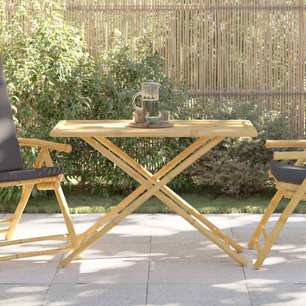Klappbarer Gartentisch Bambus 110x55 cm