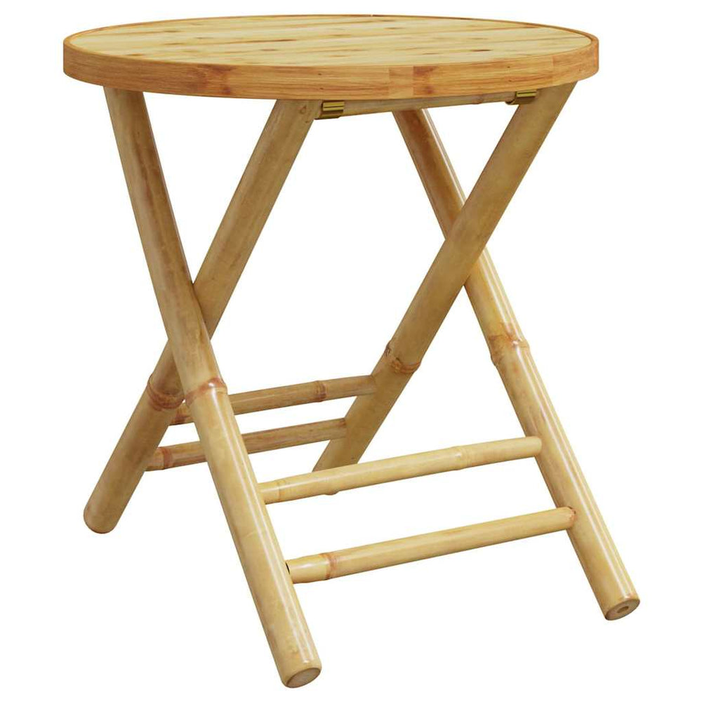 Klappbarer Gartentisch Bambus Ø45cm