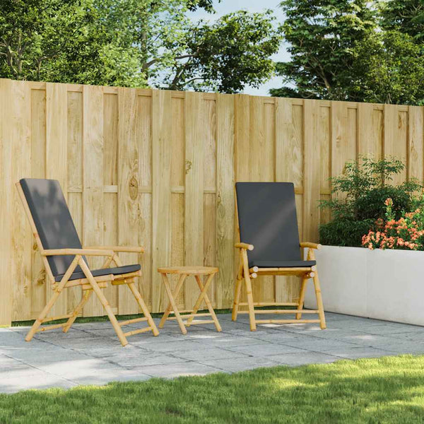 Klappbarer Gartentisch Bambus Ø45cm