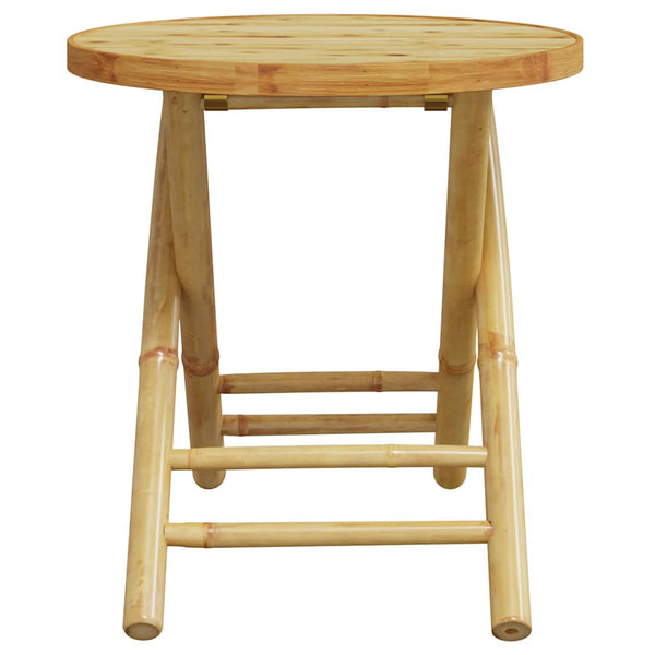 Klappbarer Gartentisch Bambus Ø45cm
