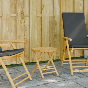 Klappbarer Gartentisch Bambus Ø45cm