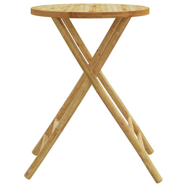 Klappbarer Gartentisch Bambus Ø55x75 cm