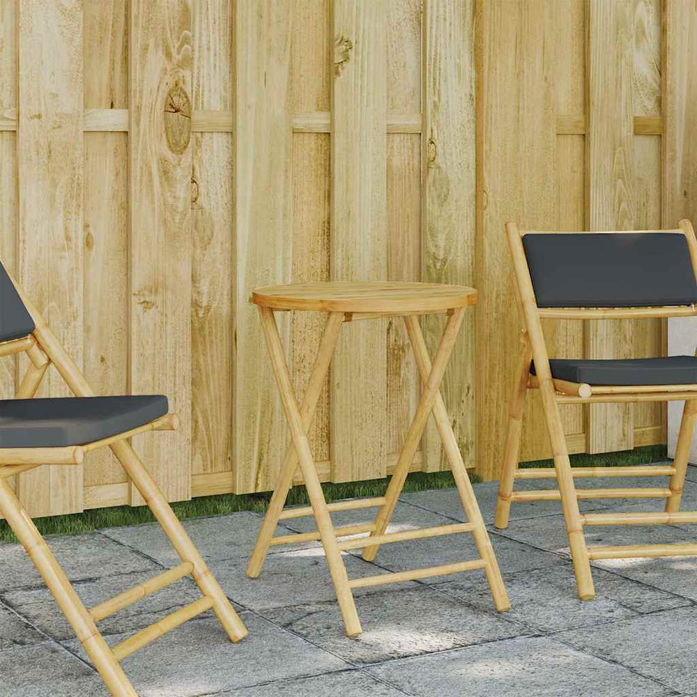 Klappbarer Gartentisch Bambus Ø55x75 cm