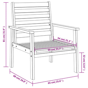 Akazienholz Gartensessel 2er Set