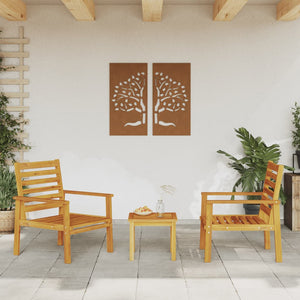 Akazienholz Gartensessel 2er Set