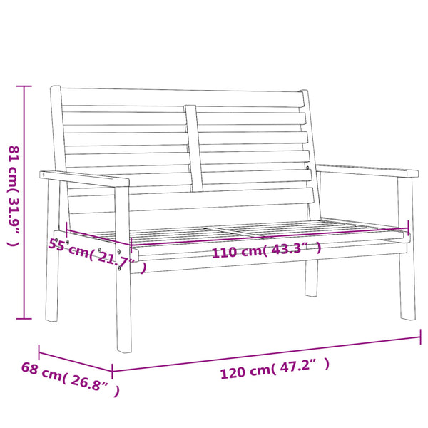 Gartensofa Set Akazie Massivholz