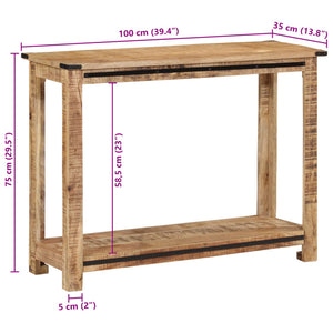 Konsolentisch aus Mango Massivholz, 100 cm