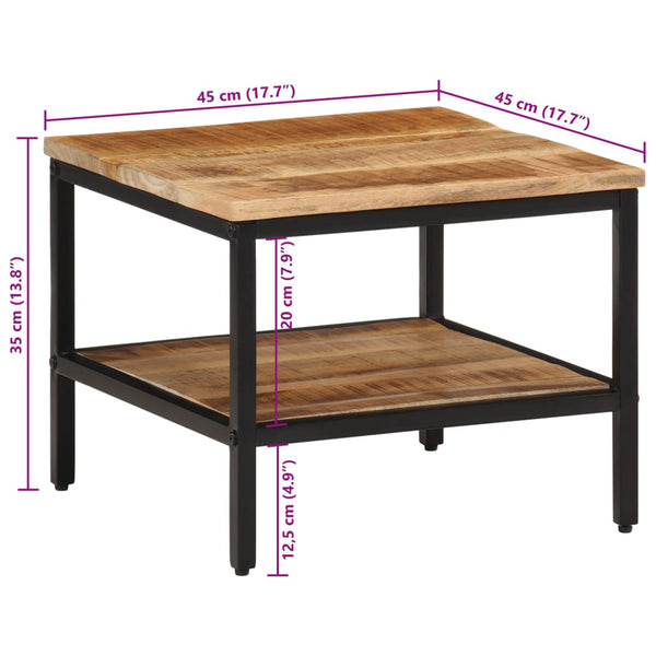 Couchtisch Mango Massivholz 45x45 cm