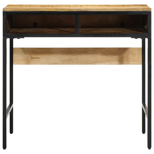 Schreibtisch mit Regal Mango Massivholz Braun