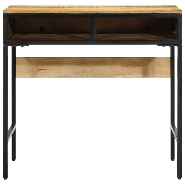 Schreibtisch mit Regal Mango Massivholz Braun