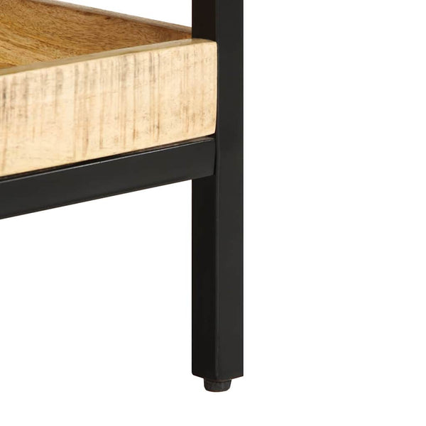 Beistelltisch mit Regal Mango Braun