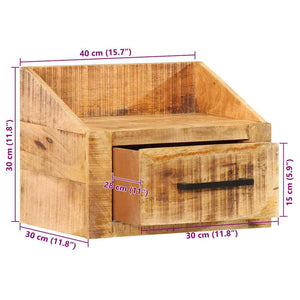 Nachttisch Braun Mango Massivholz 40x30x30 cm