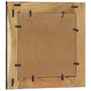 Wandspiegel Schwarz Braun 50x50cm Akazie Massivholz