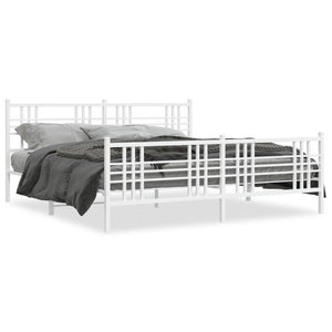 Metallbett 180x200 cm Weiß